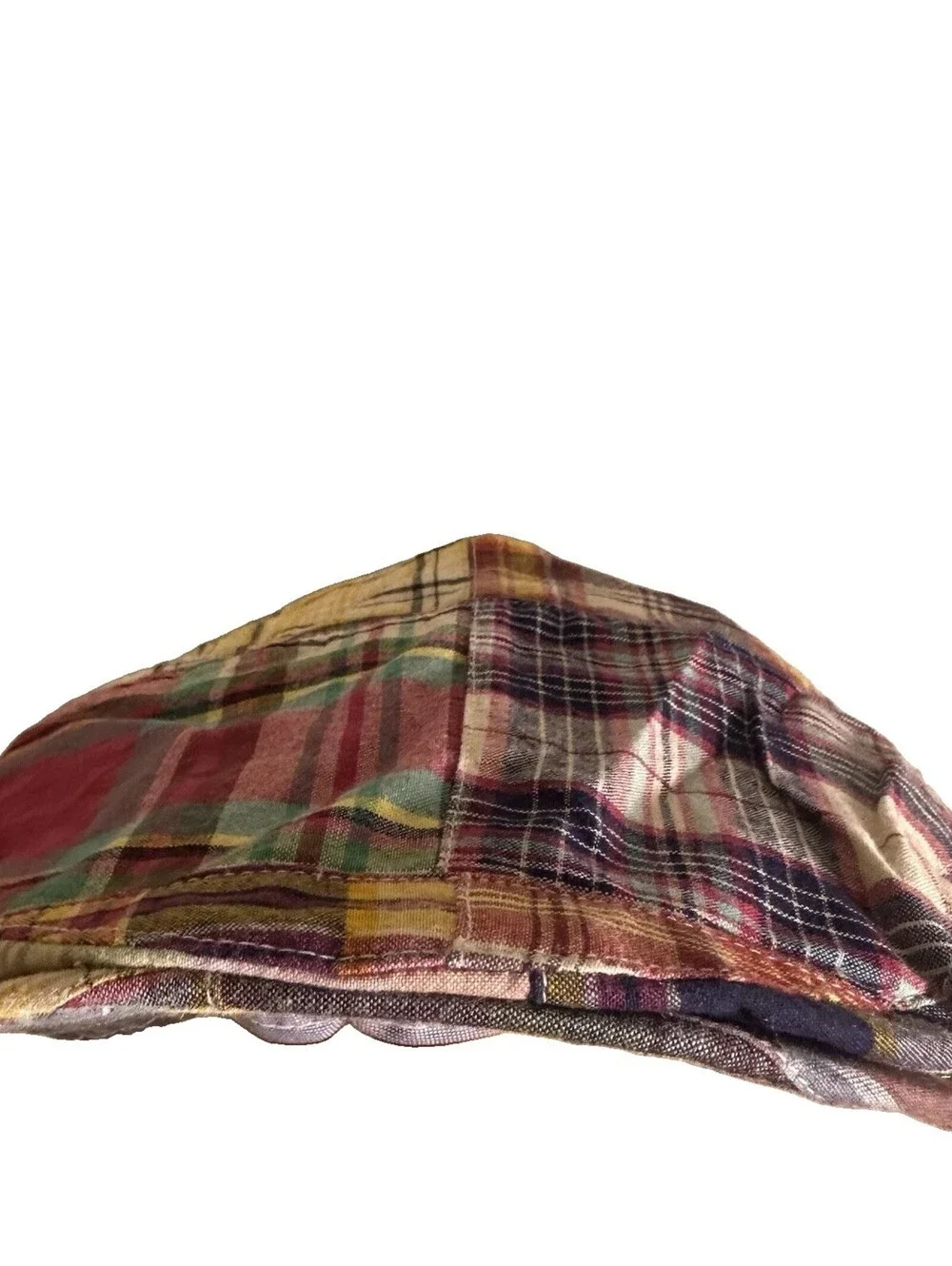 Y2K 2000’s J Crew Madras Patchwork Plaid News Boy Hat L/XL NWT